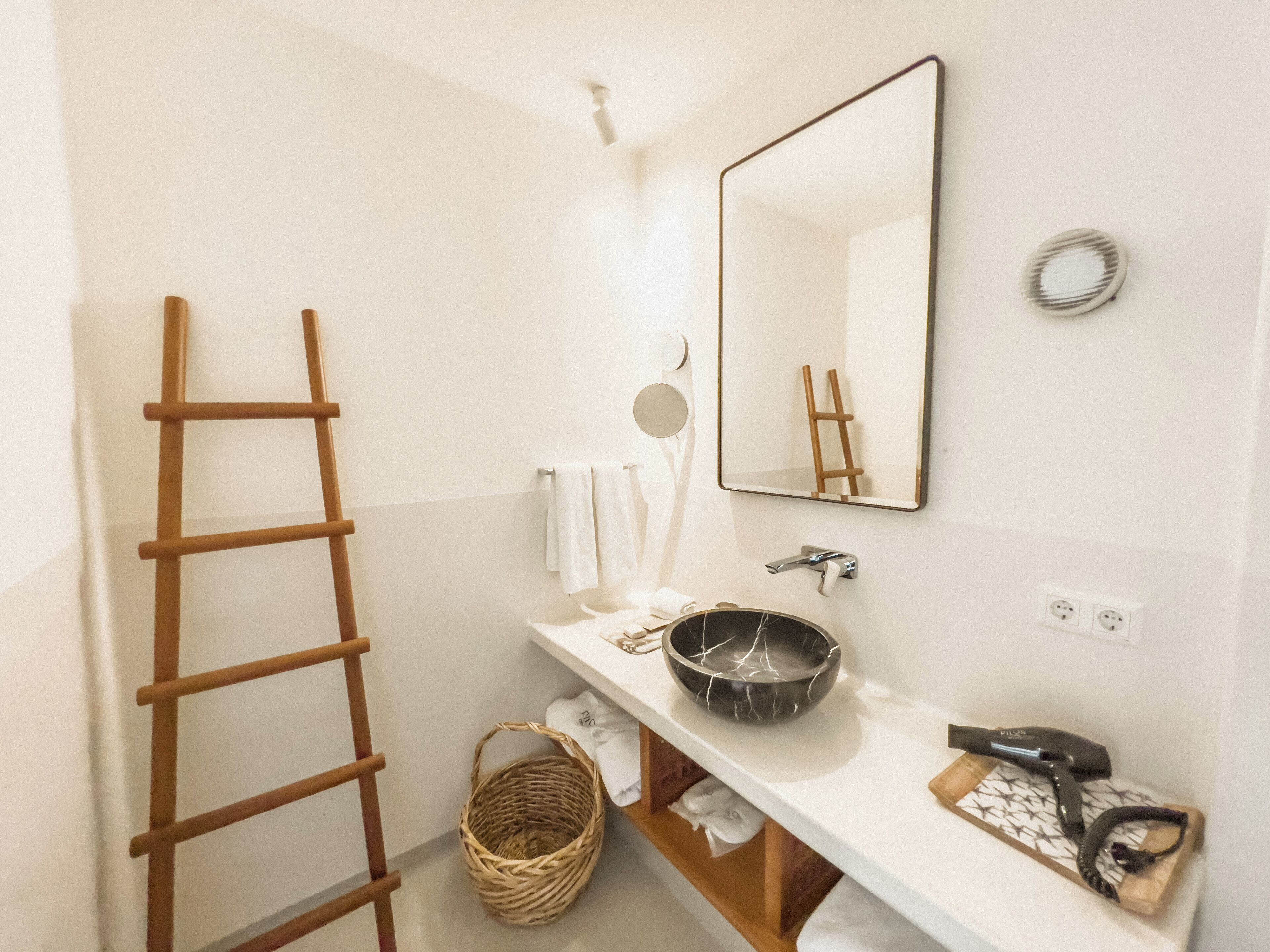 shower, rainfall showerhead, designer toiletries, hair dryer