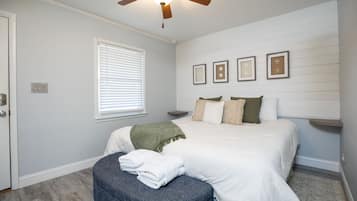 1 bedroom, blackout drapes, iron/ironing board, free WiFi