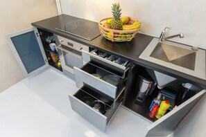 Apartment, 1 Bedroom | Private kitchen | Fridge, oven, stovetop, coffee/tea maker - 64m² Newly Renovated Apartment in Athens (Nea Smirni)