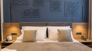 Deluxe-Doppelzimmer (103) | Hochwertige Bettwaren, Betten mit Memory-Foam-Matratzen, Minibar