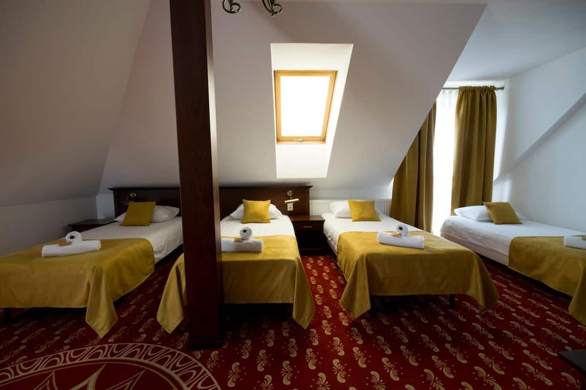 desk, blackout curtains, iron/ironing board, free wifi