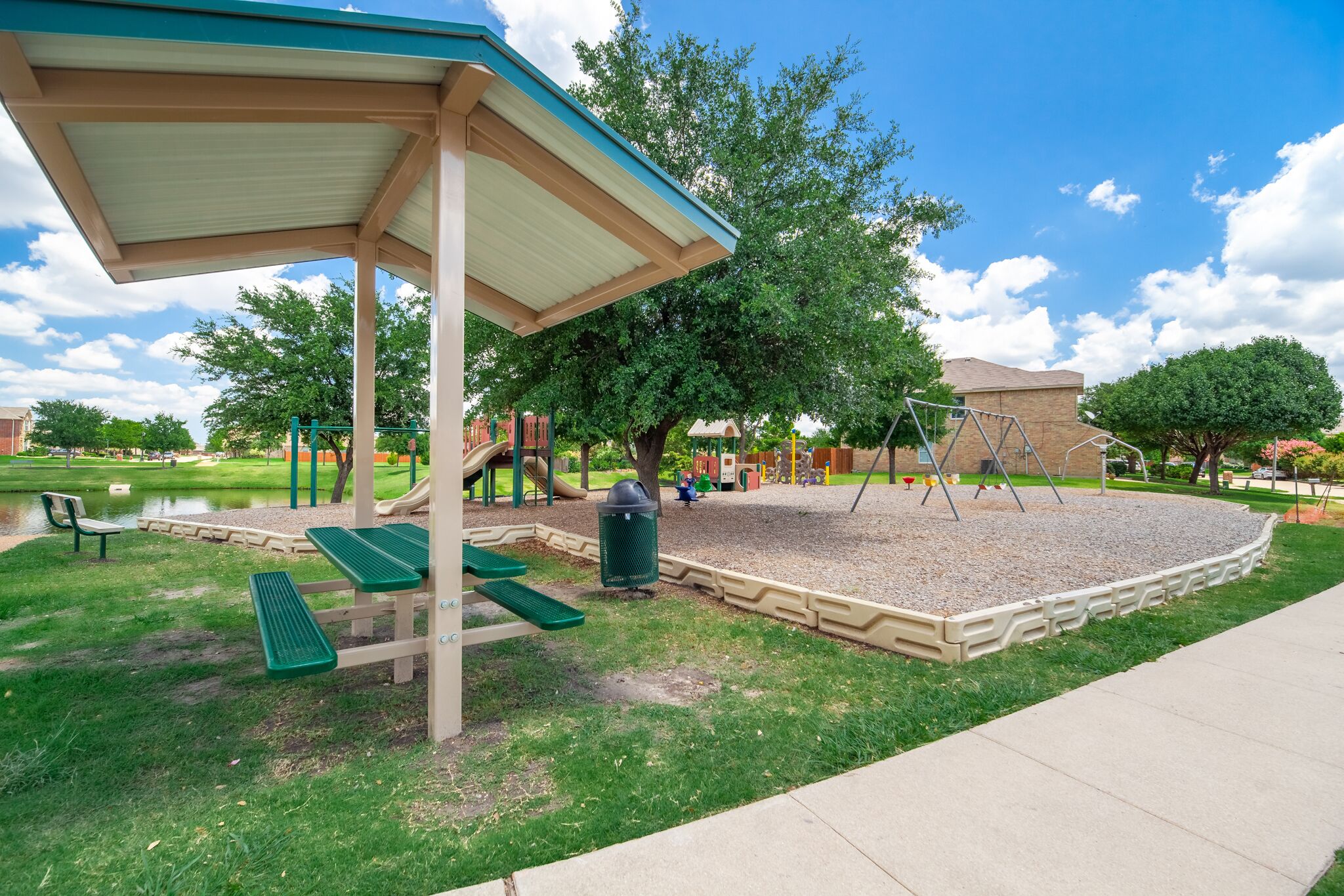 Park and picnic table to enjoy the outdoors.