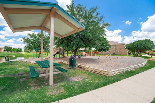 Park and picnic table to enjoy the outdoors.