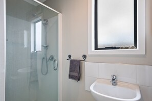 Shower, hair dryer