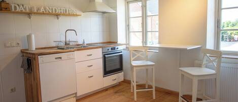 Fridge, oven, stovetop, dishwasher
