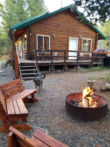Mighty Moose Log Cabin, 20 Minutes to W Yellowstone, Fishing, Sleeps 10.