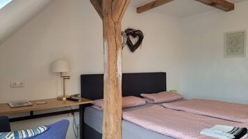 1 bedroom, travel crib, WiFi, bed sheets