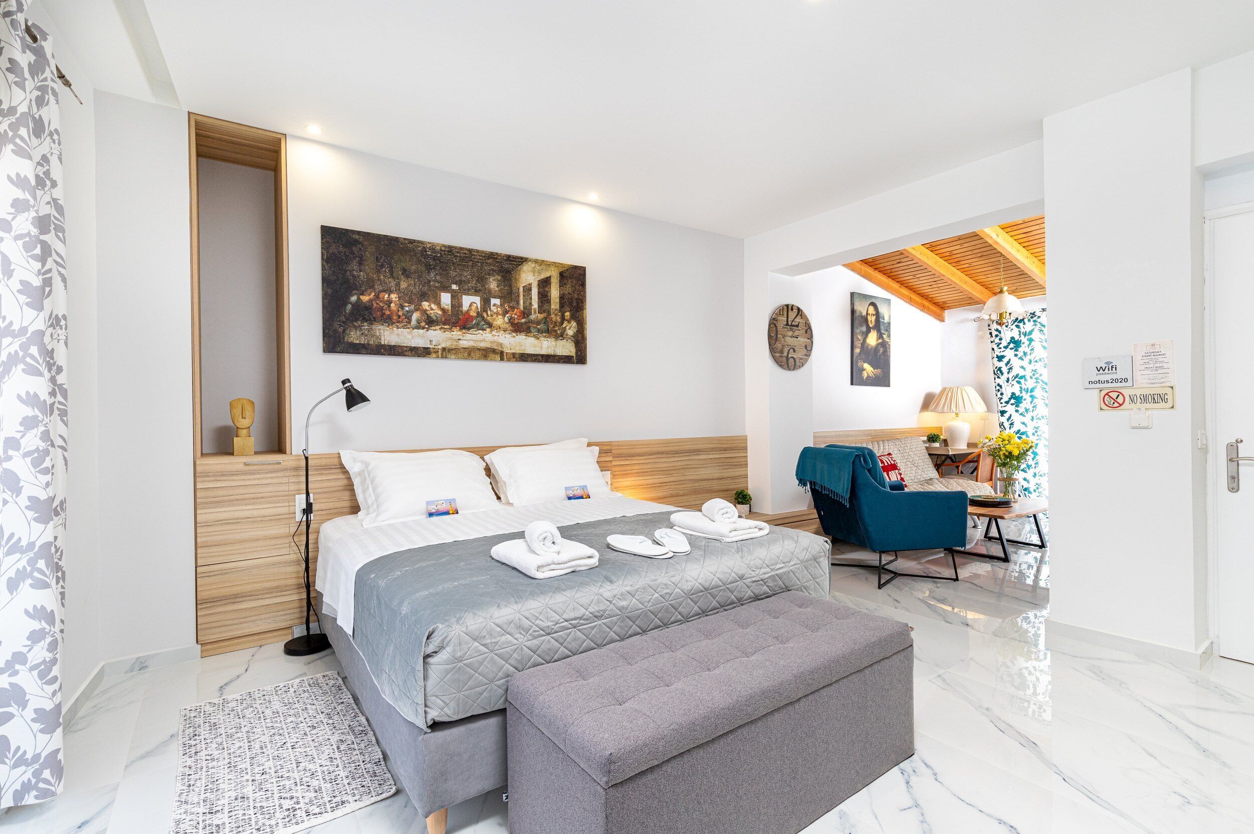 Premium Suite with Terrace and Panoramic Sea View | Egyptian cotton sheets, premium bedding, memory foam beds, in-room safe