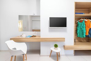 Superior Studio with Balcony City view | 1 quarto, roupas de cama de algodão egípcio, roupas de cama premium