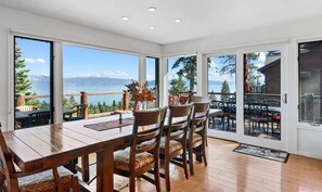 Dining - Luxury Lakeview Retreat- Hot Tub + 2 Living Rooms (Carnelian Bay)