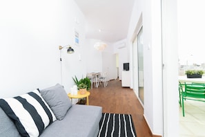 Apartment, 1 Bedroom | Living area | 20-inch flat-screen TV with cable channels, Smart TV - 54m² homm Penthouse with Acropolis view (Athens)