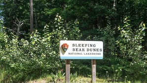A sign for Sleeping Bear Dunes National Lakeshore.