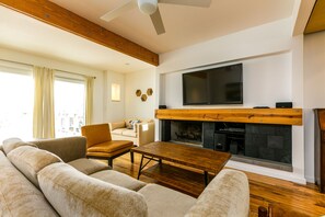 TV, DVD player, stereo