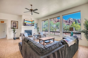 TV, fireplace, Netflix, streaming services