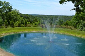 Pool - 1800’s restored log cabin on 26 private rolling wooded acres with sunset views (Madison)