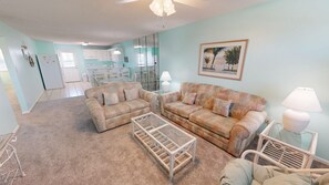 公寓客房, 2 間臥室 | 起居區