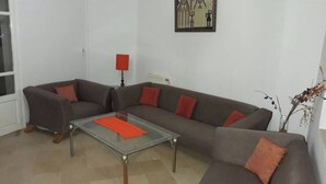 Apartment, 3 Bedrooms, Accessible, Smoking | Living area - Rent Apartment In Tunis (La Soukra)