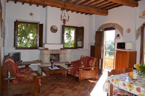 Loft, 2 Bedrooms, Smoking, Patio | Lounge - Holidays in Apartment With Swimming Pool (Asciano)