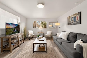 Condo, Multiple Beds (220 Peterson St. (Unit 1)) | Living room | Smart TV - Contemporary condo in the heart of Old Town (Fort Collins)