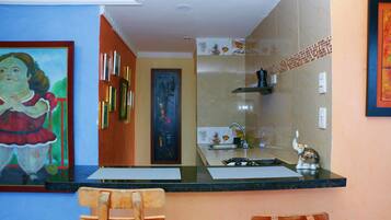 Studio, Multiple Bedrooms, Smoking, Balcony | Private kitchen
