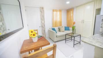 Apartment, 1 Bedroom, Smoking, City View | Living room