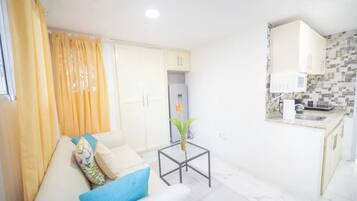 Apartment, 1 Bedroom, Smoking, City View | Living room