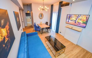 Apartment, 1 Bedroom, City View | Living area - Office Apartment - Romana Square (Bucharest)