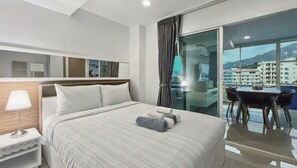 Condo, 2 Bedrooms, Balcony, Pool View | 2 bedrooms - Kris - Modern Spacious 2 Bedroom Condo With Pool (Patong)