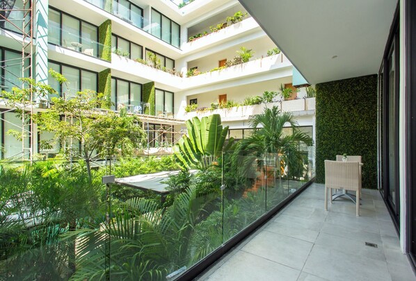 Appartement, 1 chambre, balcon, vue sur la ville | Terrain de l’hébergement 