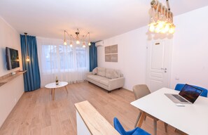 Apartment, 1 Bedroom, City View | Living room - Marina Apartment - Cismigiu Gardens (Bucharest)