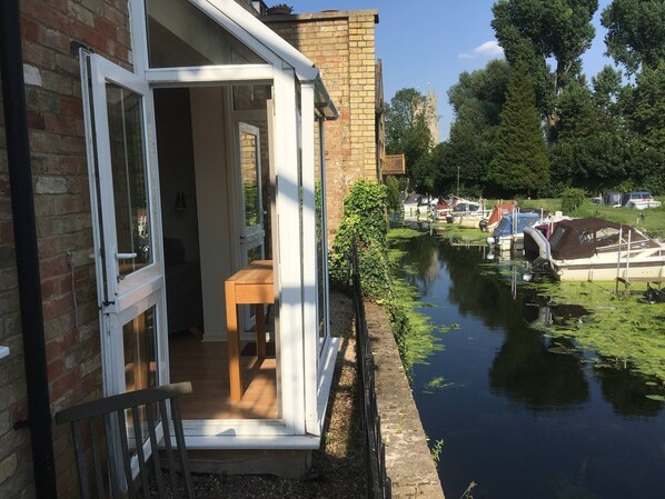 Condo, 2 Bedrooms, Patio, River View | Property grounds - River Courtyard Apartment In The Heart Of (St Neots)