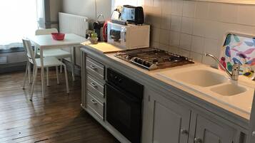 Microwave, oven, stovetop, dishwasher