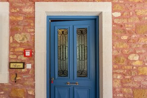 Apartment, 1 Bedroom, Smoking, Balcony | Exterior - Dine on the Generous Veranda at a Rustic Stone Getaway (Platanias)