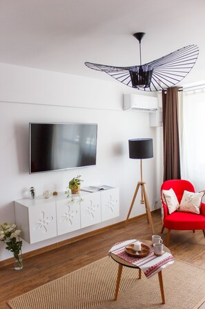 Apartment, 1 Bedroom, Smoking, Balcony | Living area - Apartment - Cismigiu Gardens (Bucharest)