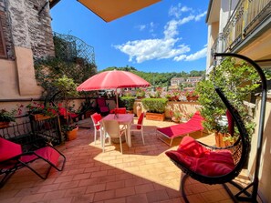 Apartment, 2 Bedrooms, Smoking, Balcony | Outdoor dining - Central Spoleto Apartment With Large Sunny Terrace With Views (Spoleto)