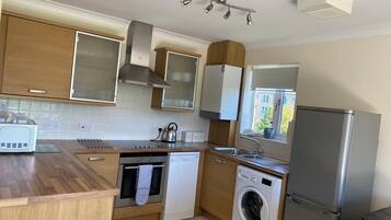 Apartment, 2 Bedrooms, River View | Private kitchen | Fridge, microwave, dishwasher, electric kettle