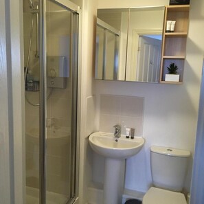 Appartement, 2 slaapkamers, koelkast | Badkamer | Een bad/douchecombinatie, shampoo