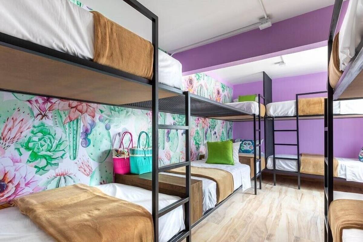 Shared Dormitory, Mixed Dorm, 4 Bunk Beds, 1 Single Bed | Hypo-allergenic bedding, free WiFi, individually decorated, bed sheets