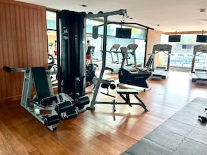 Condo, 1 chambre, accessible aux personnes à mobilité réduite, balcon | Centre d’entraînement physique