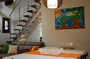 Apartment, 1 Schlafzimmer, Terrasse, Gartenblick | Wohnbereich