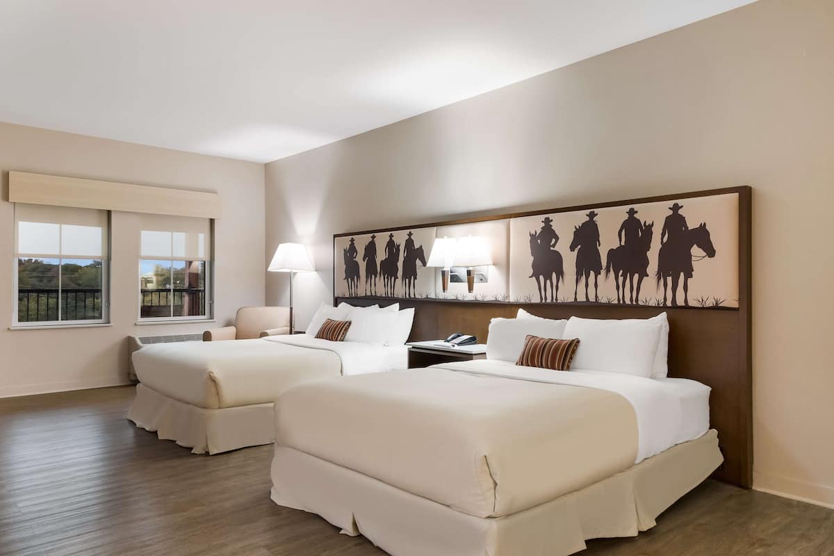 Suite, 2 Queen Beds, Accessible, Balcony | Premium bedding, desk, laptop workspace, free WiFi