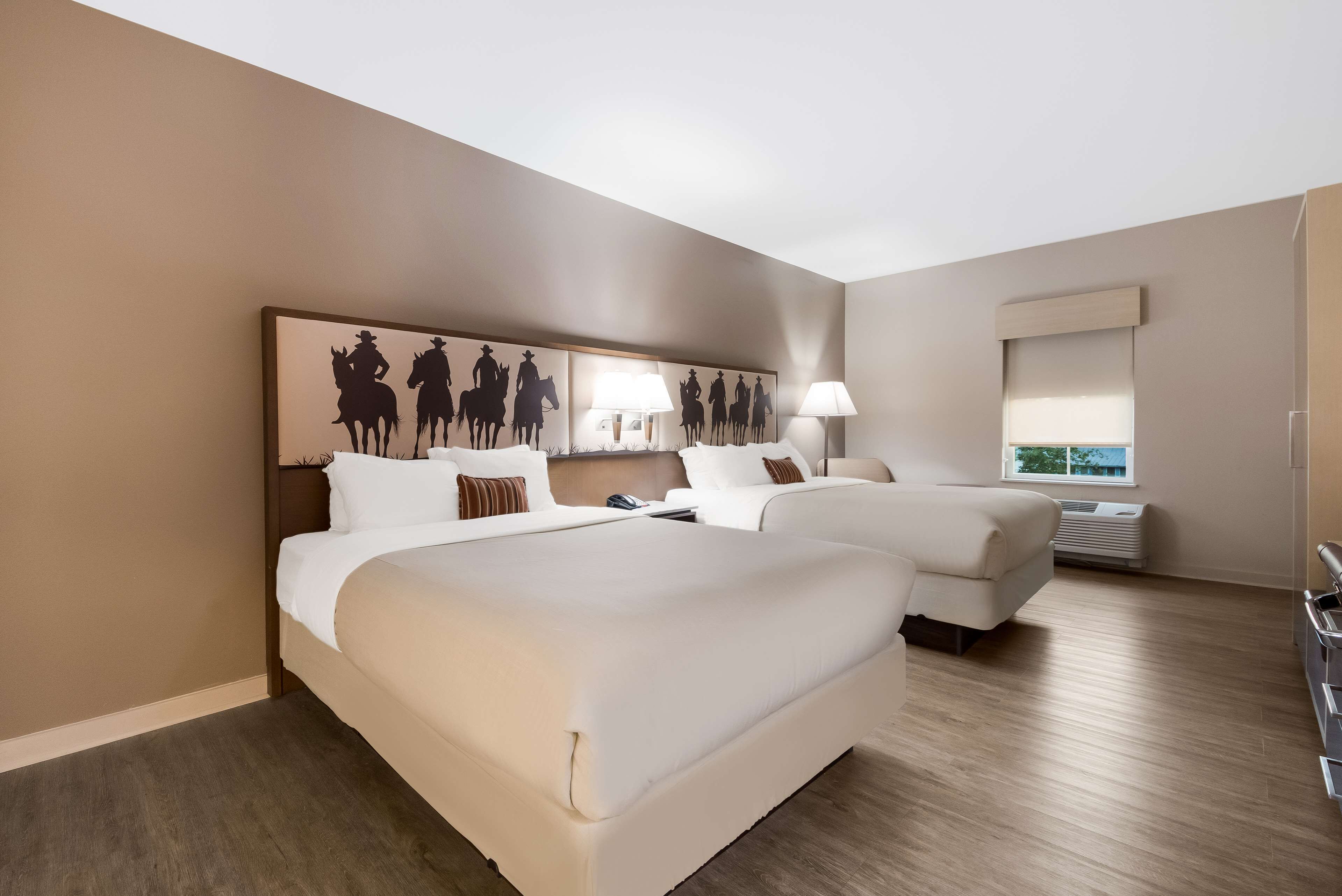 suite, 2 queen beds, non smoking, refrigerator & microwave | 1 bedroom, premium bedding, desk, laptop workspace