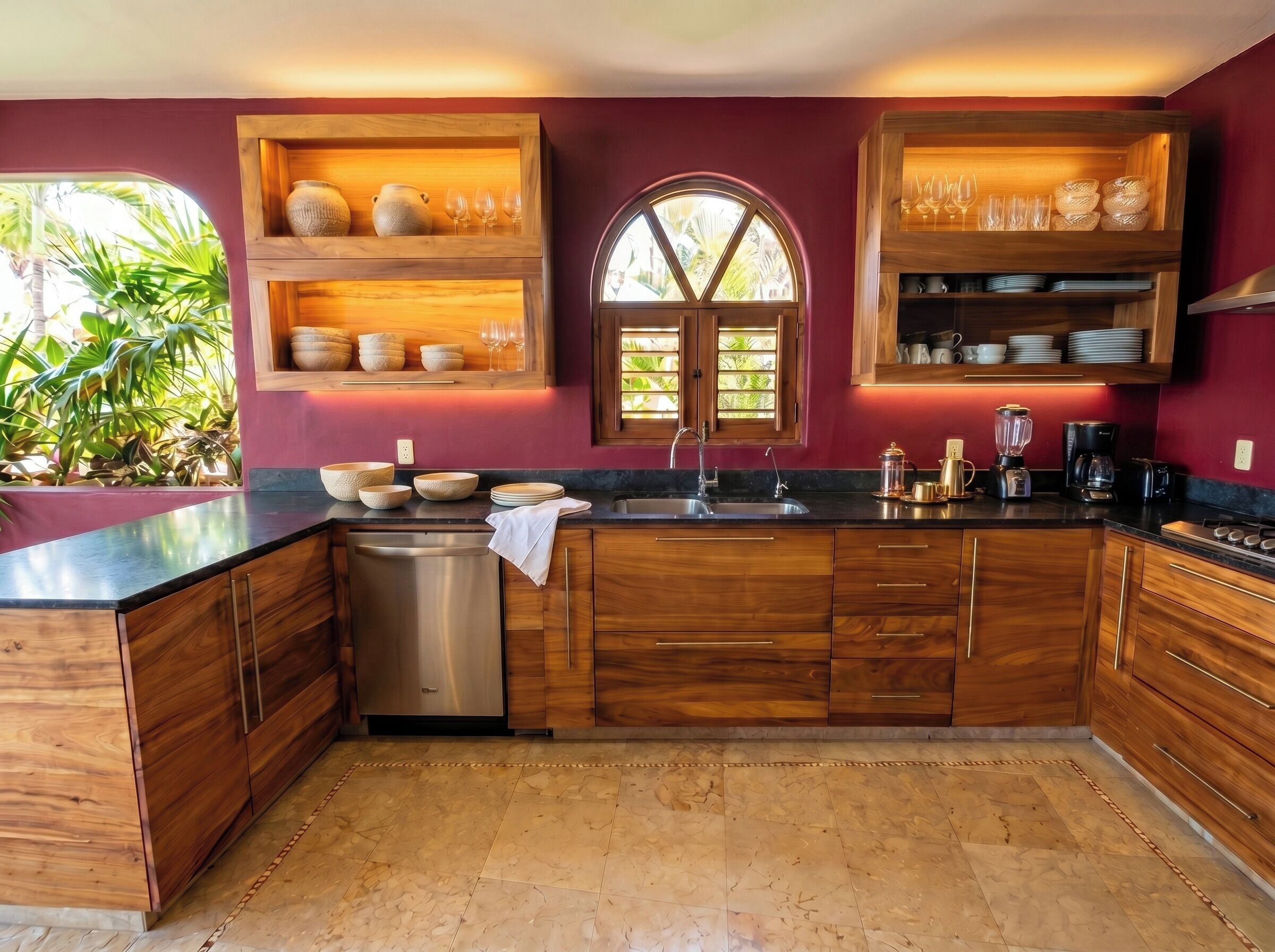 Microwave, stovetop, coffee/tea maker