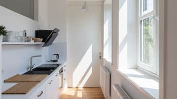 Herdplatte, Geschirrspüler, Wasserkocher mit Kaffee-/Teezubehör