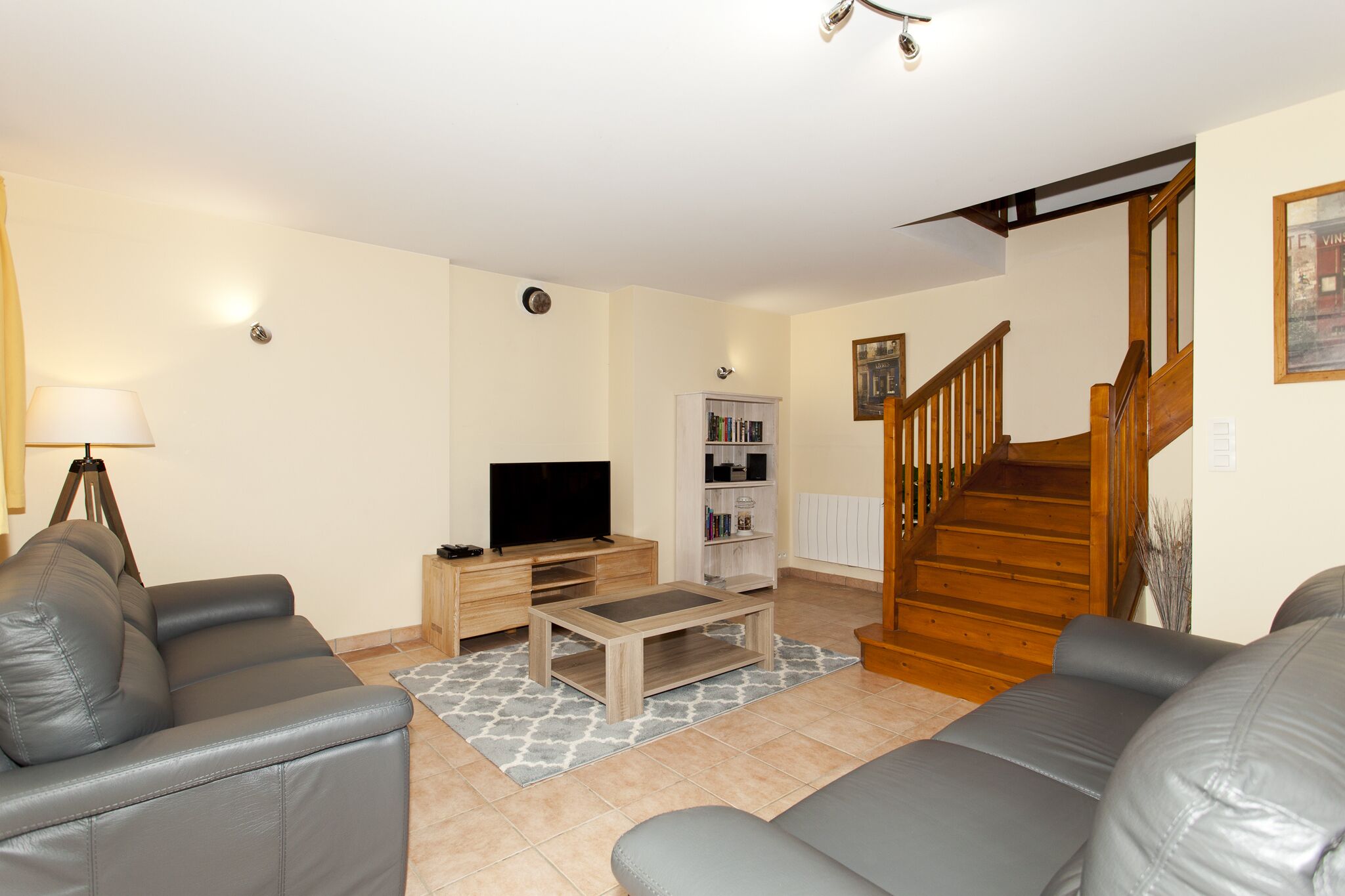 Televisie, een dvd-speler, boeken en een muziekbibliotheek