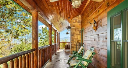 Luxury Log Cabin ❃ Panoramic View ❃ Sauna ❃ Starlink ❃ 15 miles to National Park