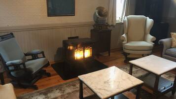 Smart TV, chimenea, videojuegos y reproductor de DVD