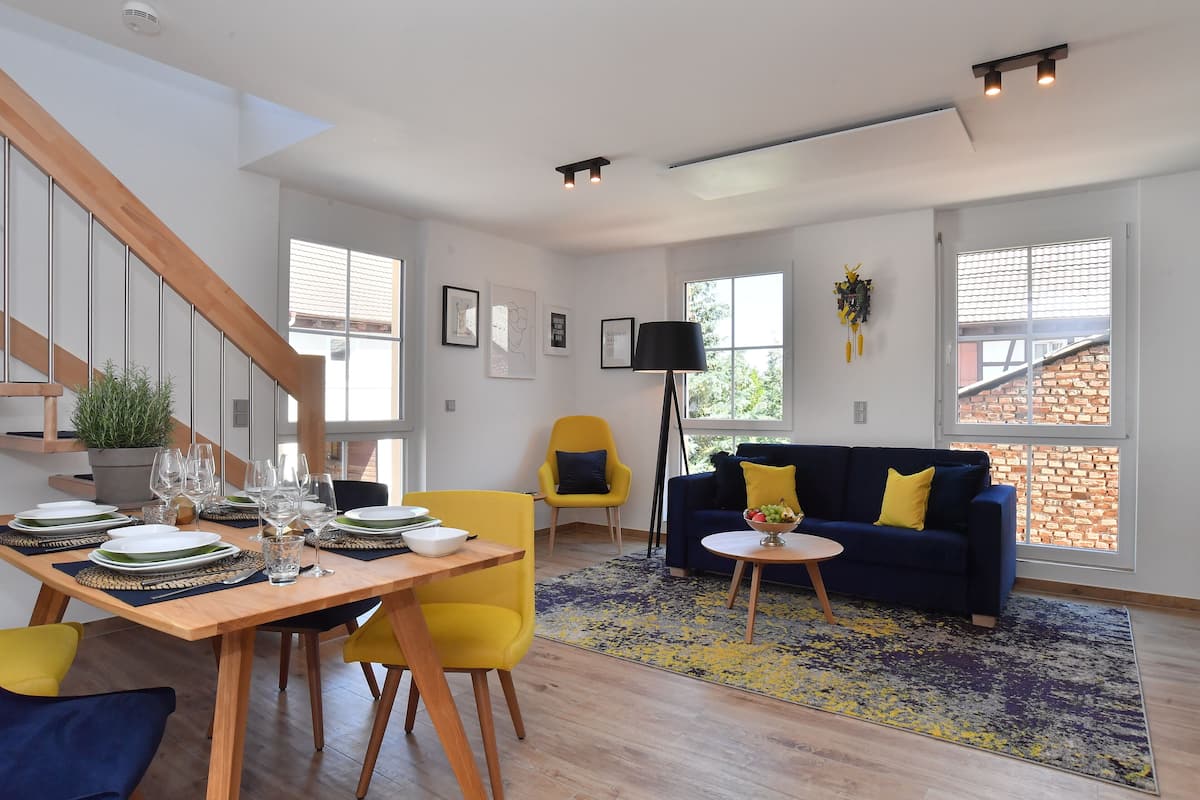 Superior Apartment (5) | Living area | 55-inch Smart TV with cable channels, TV