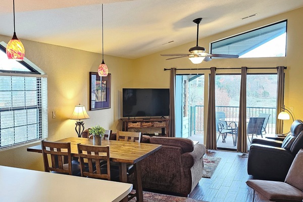 Smart TV, DVD player, books, video library
