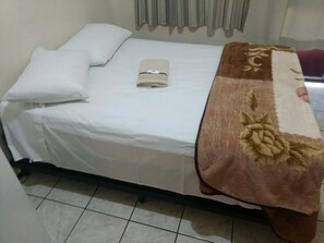 Blackout curtains, free WiFi, bed sheets